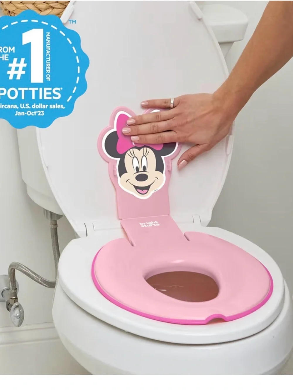Bright Starts Disney Baby Minnie Mouse Flip & Sit Potty Training Seat